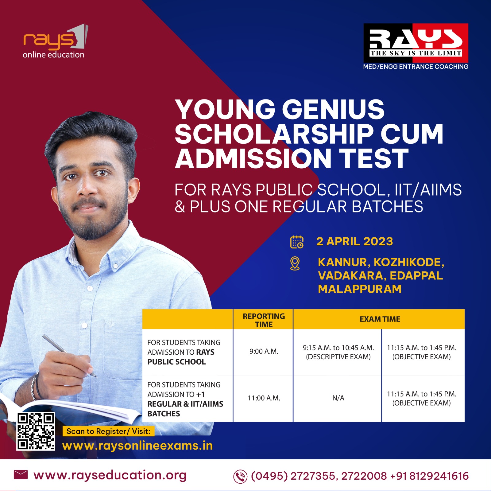 Young Genius Scholarship Cum Admission Test For Rays Public School